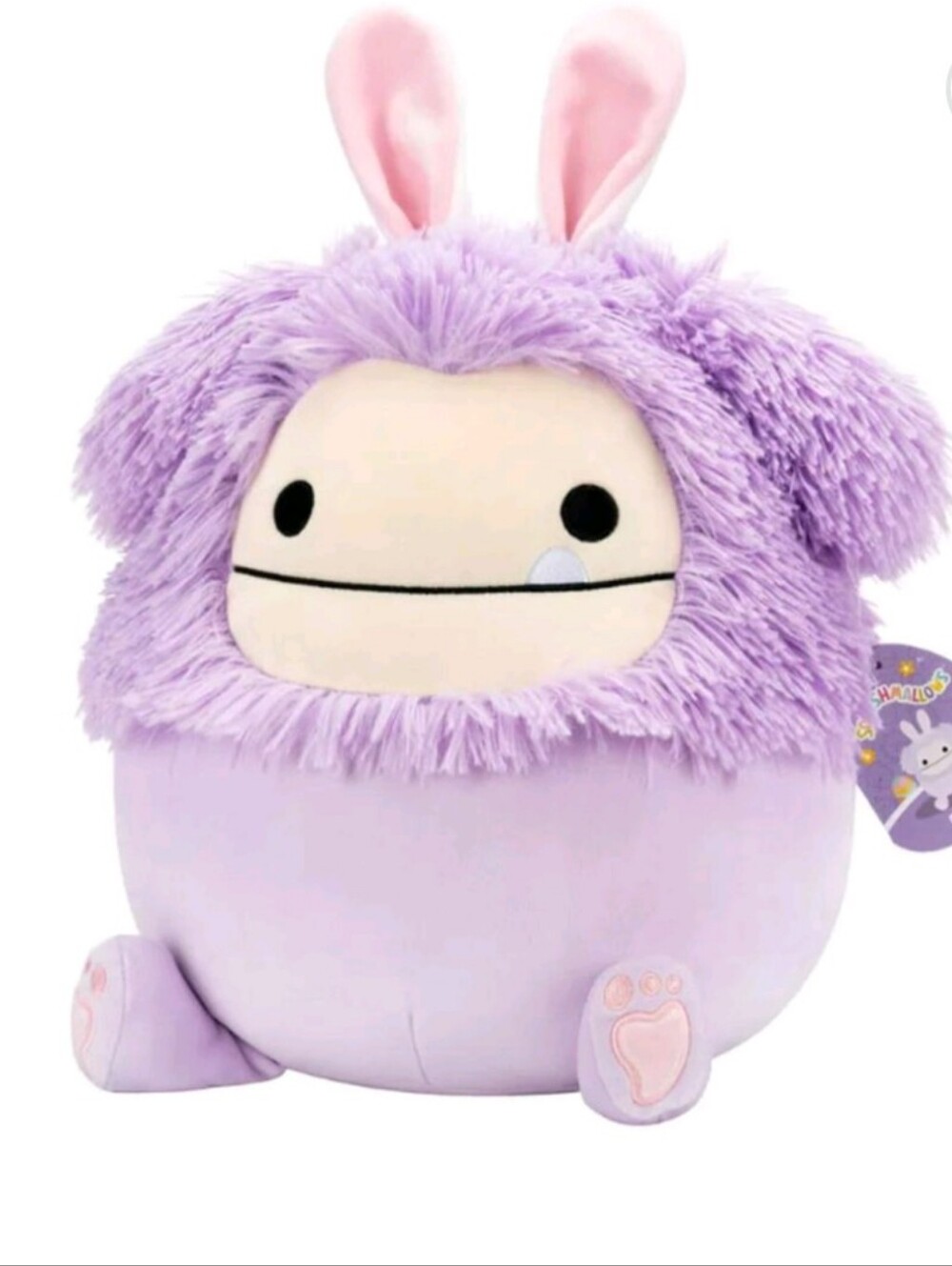 Squishmallows 8" Dilka the Purple Bigfoot with Bunny Headband Easter Spring